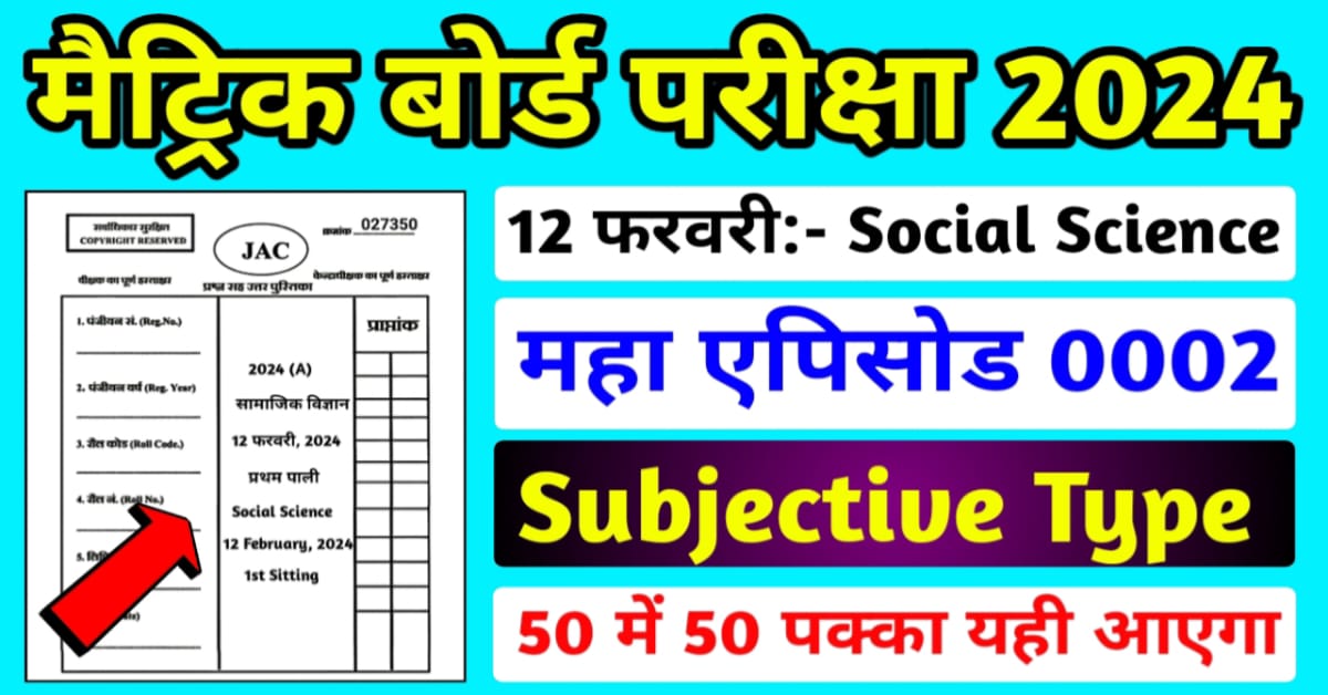 12 February Class 10th Social Science VVI Subjective Question 2024
