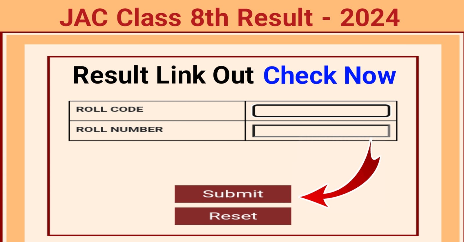 JAC Class 8th Result 2024 - Link Out (Check Now)